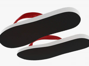Flip-flops footwear woman summer beach 02 3D Model