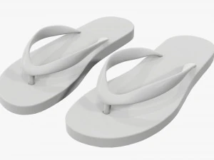 Flip-flops footwear woman summer beach 02 3D Model