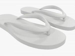 Flip-flops footwear woman summer beach 02 3D Model