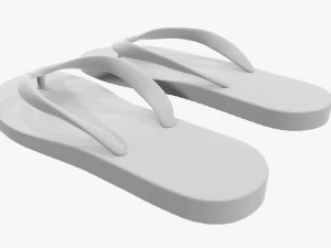 Flip-flops footwear woman summer beach 02 3D Model