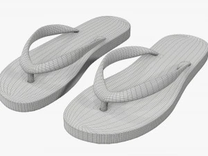 Flip-flops footwear woman summer beach 02 3D Model