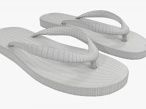 Flip-flops footwear woman summer beach 02 3D Model