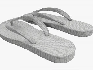 Flip-flops footwear woman summer beach 02 3D Model