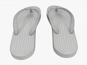 Flip-flops footwear woman summer beach 02 3D Model