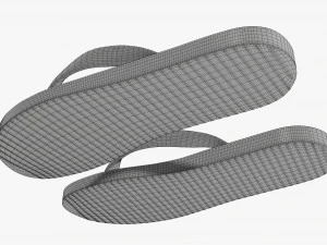 Flip-flops footwear woman summer beach 02 3D Model