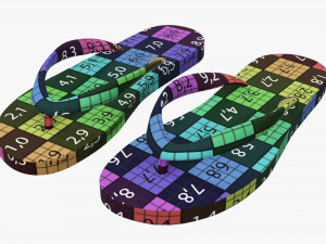 Flip-flops footwear woman summer beach 02 Modelo 3D