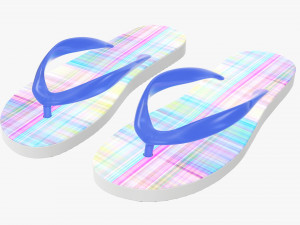 Flip-flops footwear woman summer beach 03 3Dモデル