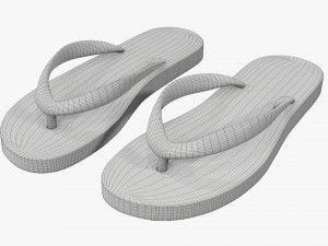 Flip-flops footwear woman summer beach 03 3Dモデル