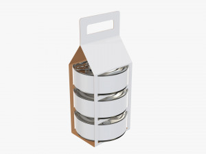 Food tin can carrier package 3D Model
