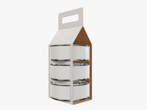 Food tin can carrier package Modelo 3D