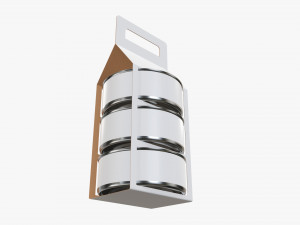 Food tin can carrier package Modelo 3D