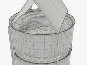 Food tin can carrier package Modelo 3D