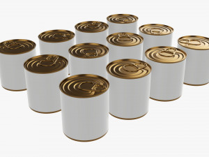 Food tin can shipping tray Modelo 3D
