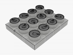 Food tin can shipping tray Modelo 3D
