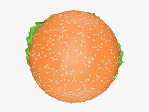Hamburger fast food 01 stylized 3D Model