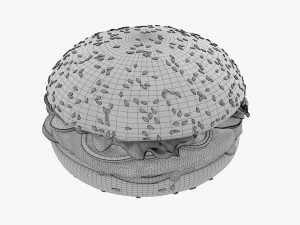 Hamburger fast food 01 stylized Modelo 3D