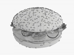 Hamburger fast food 01 stylized Modelo 3D
