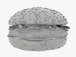 Hamburger fast food 01 stylized 3D Model