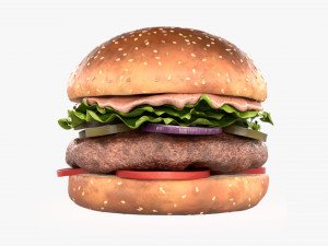 Hamburger fast food 02 Modelo 3D