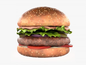 Hamburger fast food 02 Modelo 3D