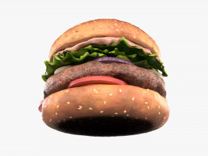 Hamburger fast food 02 Modelo 3D