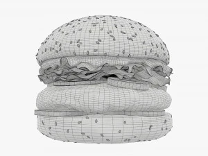 Hamburger fast food 02 3D Model