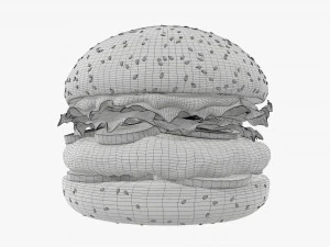 Hamburger fast food 02 3D Model