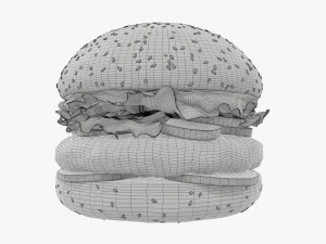 Hamburger fast food 02 3D Model