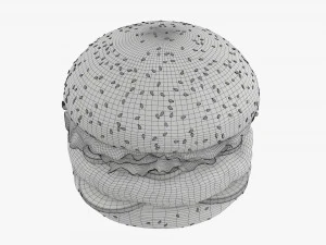 Hamburger fast food 02 3D Model