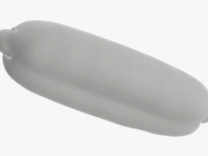 Hot dog with ketchup 3D Model