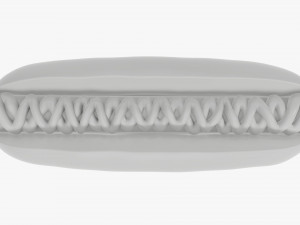 Hot dog with ketchup mayonnaise 3D Model