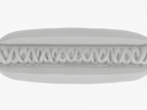 Hot dog with ketchup mayonnaise 3D Model