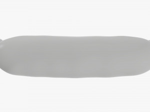 Hot dog with ketchup mayonnaise 3D Model