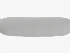 Hot dog with ketchup mayonnaise 3D Model