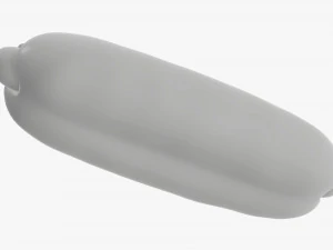 Hot dog with ketchup mayonnaise 3D Model