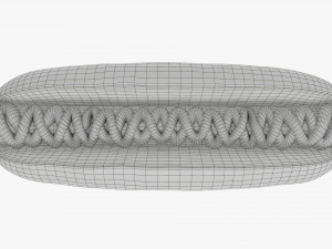 Hot dog with ketchup mayonnaise 3D Model