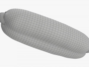 Hot dog with ketchup mayonnaise 3D Model