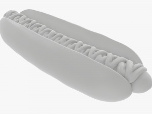 Hot dog with ketchup mustard Modelo 3D