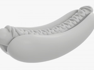Hot dog with ketchup mustard stylized Modelo 3D