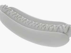 Hot dog with ketchup mustard stylized Modelo 3D