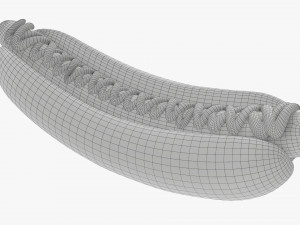 Hot dog with ketchup mustard stylized Modelo 3D
