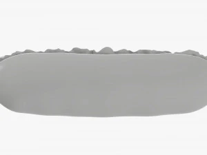 Hot dog with ketchup salad tomato 3D Model