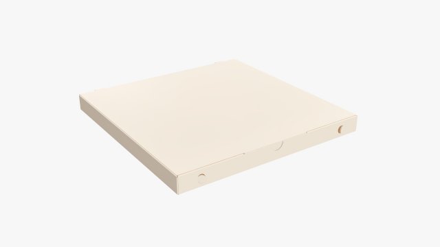 Pizza small cardboard box closed 3D मॉडल .c4d .max .obj .3ds .fbx .stl .blend 