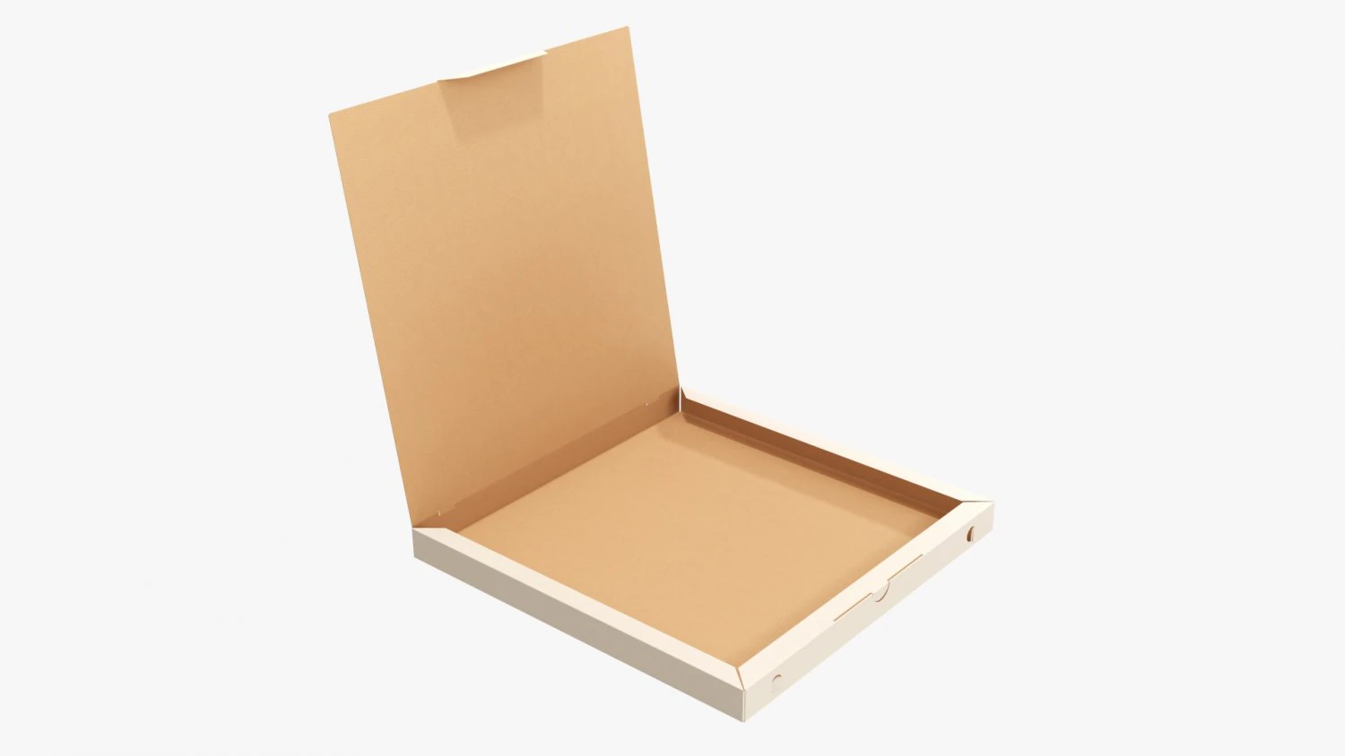 Pizza small cardboard box open 01 3D Model .c4d .max .obj .3ds .fbx .stl .blend 