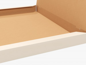 Pizza small cardboard box open 01 Modelo 3D