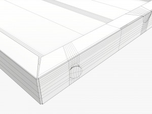 Pizza small cardboard box open 01 Modelo 3D