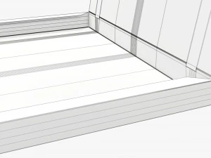 Pizza small cardboard box open 01 3D Model