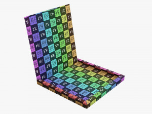 Pizza small cardboard box open 01 Modelo 3D