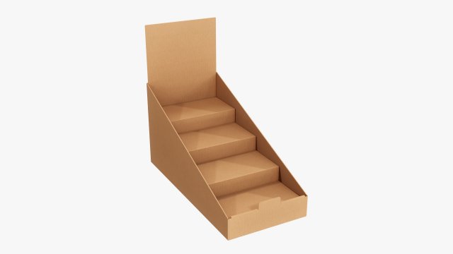 Product display cardboard stand 01 Model 3D .c4d .max .obj .3ds .fbx .stl .blend 