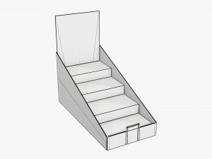 Product display cardboard stand 01 Model 3D